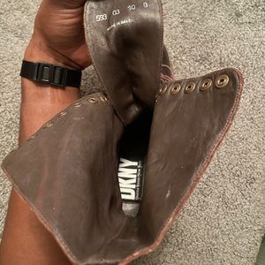 Gently used DKNY military boots